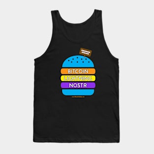 Freedom Burger Bitcoin Lightning Nostr Color Patties Tank Top